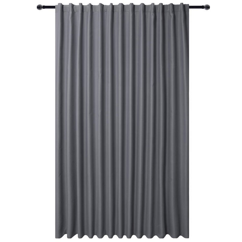 DWCN Patio Sliding Door Curtains - Extra Wide Curtains for Glass Door, Room Divider Blackout Thermal Curtain Panel with Back Tab & Rod Pocket for Bedroom Partition, 100 x 84 Inches, Dark Grey - Image 5